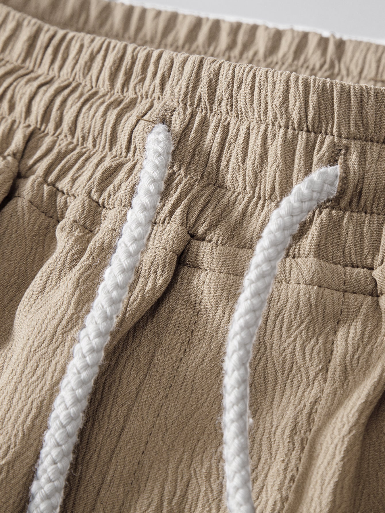 Crinkle Textured Drawstring 5" Shorts