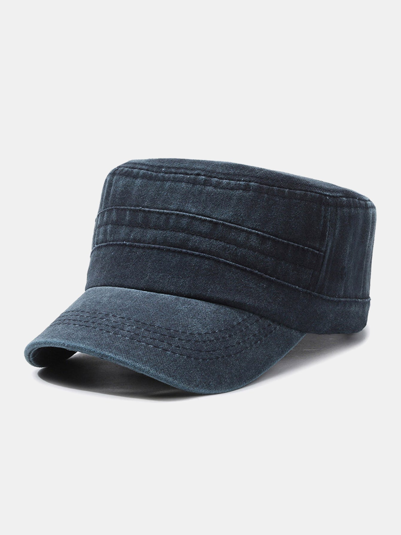 Fashionable Washed Distressed Flat Cap