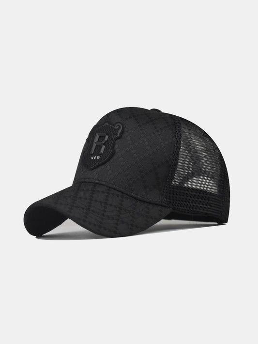 Mesh Breathable R Patch Trucker Cap