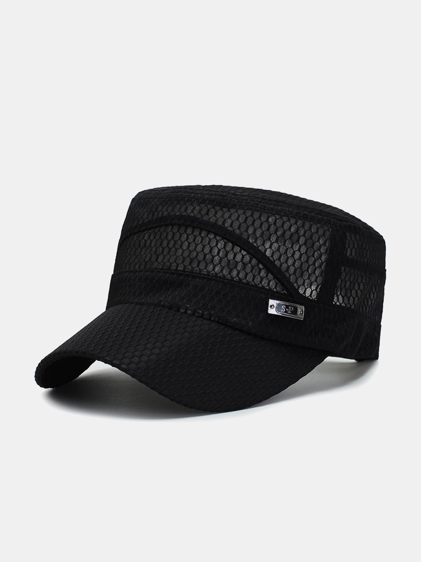 Summer Flat Cap Breathable Mesh Sun Hat For Outdoor Casual Wear