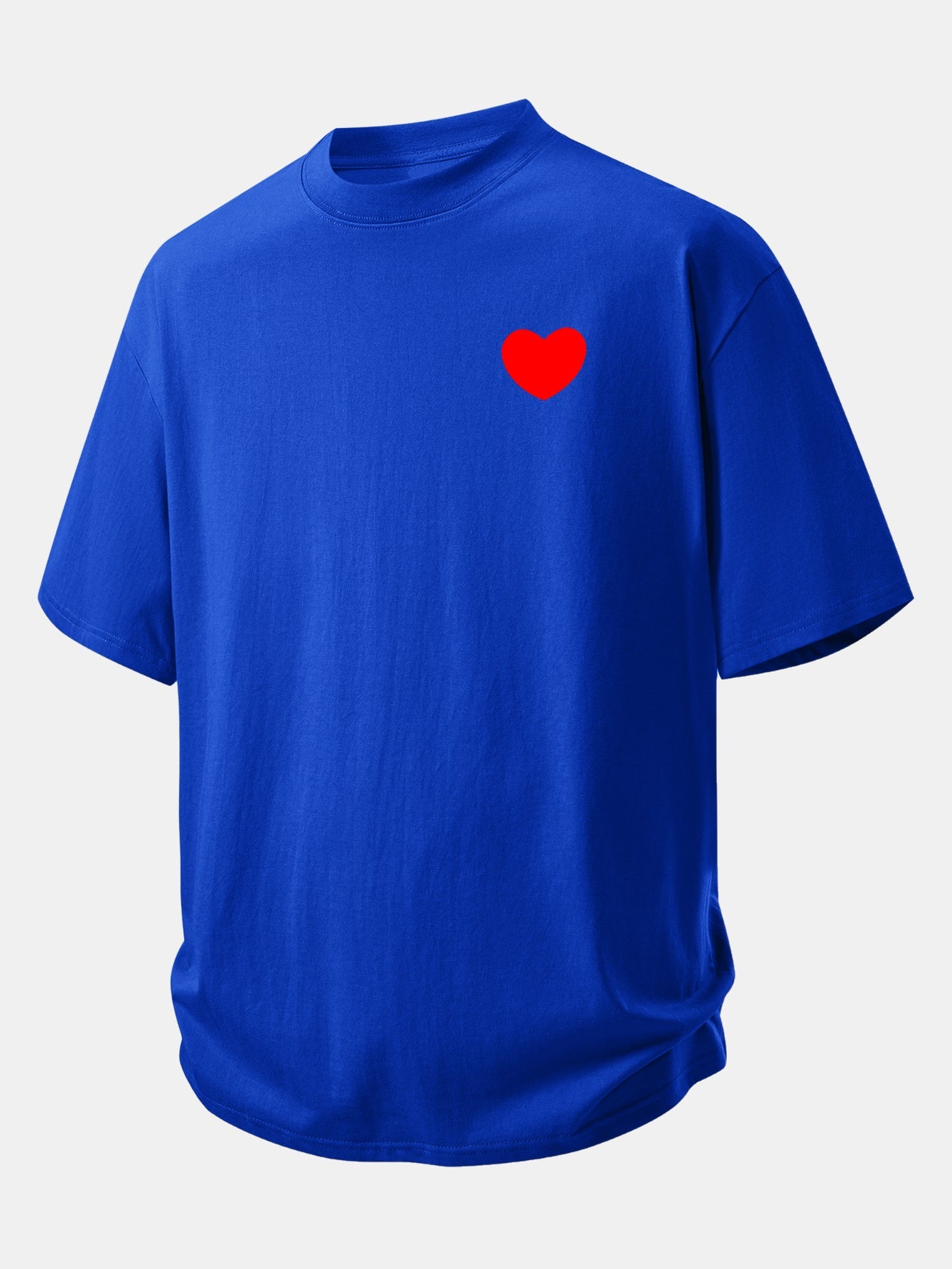 Relax Fit Heart Print Cotton T-Shirt