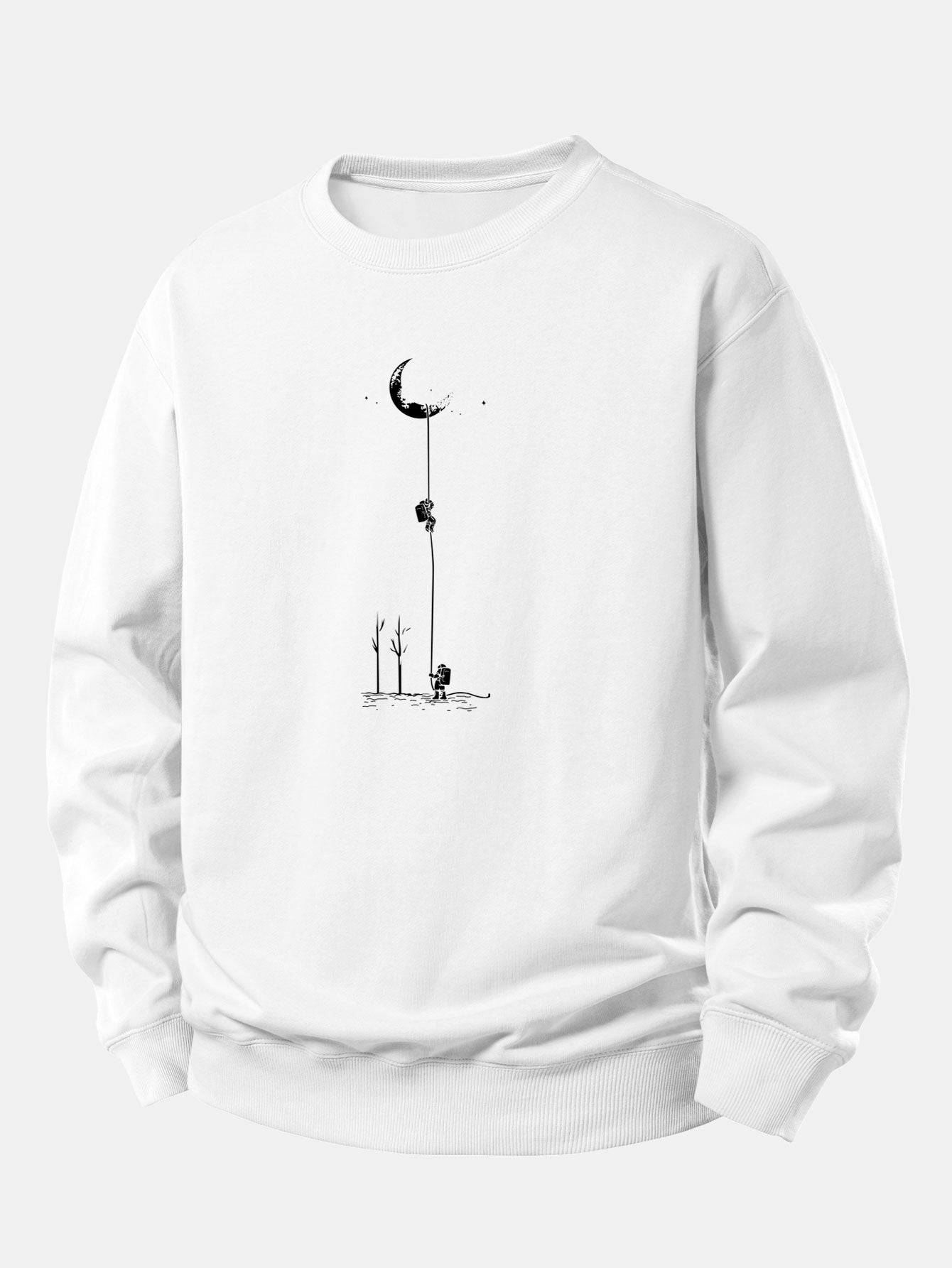 Lunar Astronaut Print Relax Fit Sweatshirt
