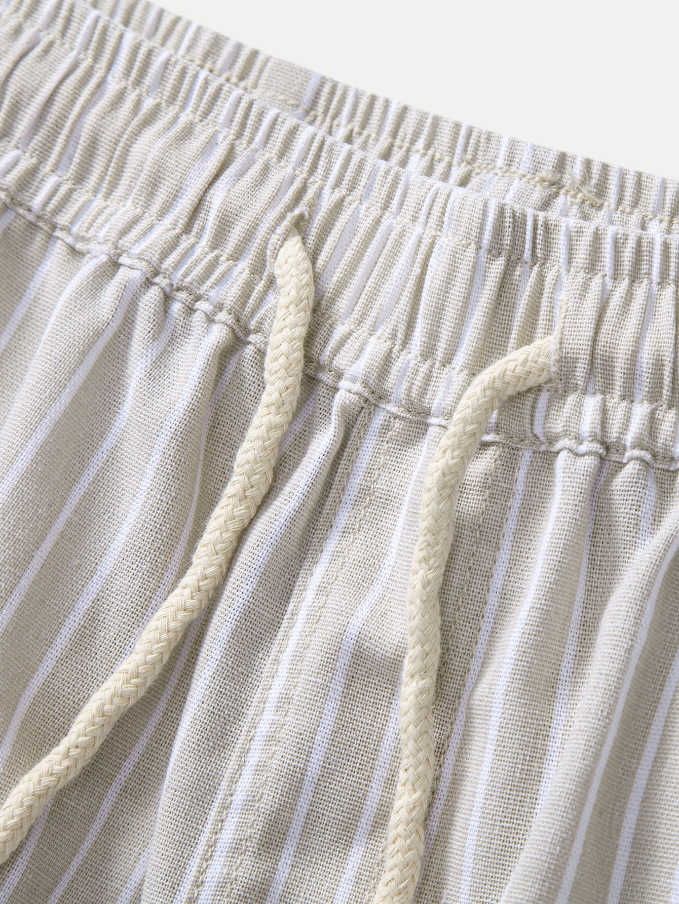 Stripe Straight Leg Linen Pants