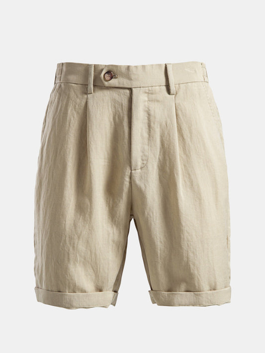 Relaxed Pleated Tailored Shorts