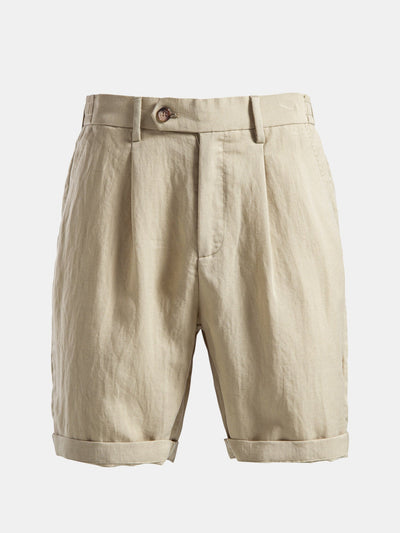 Relaxed Pleated Tailored Shorts