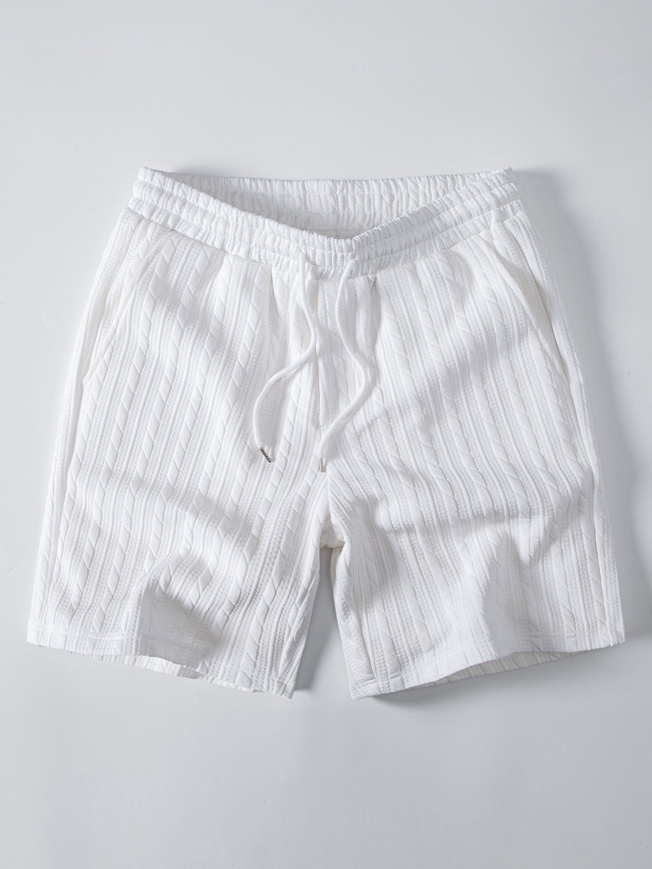 Relax Fit Twisted Jacquard T-Shirt & Twisted Jacquard Drawstring Shorts