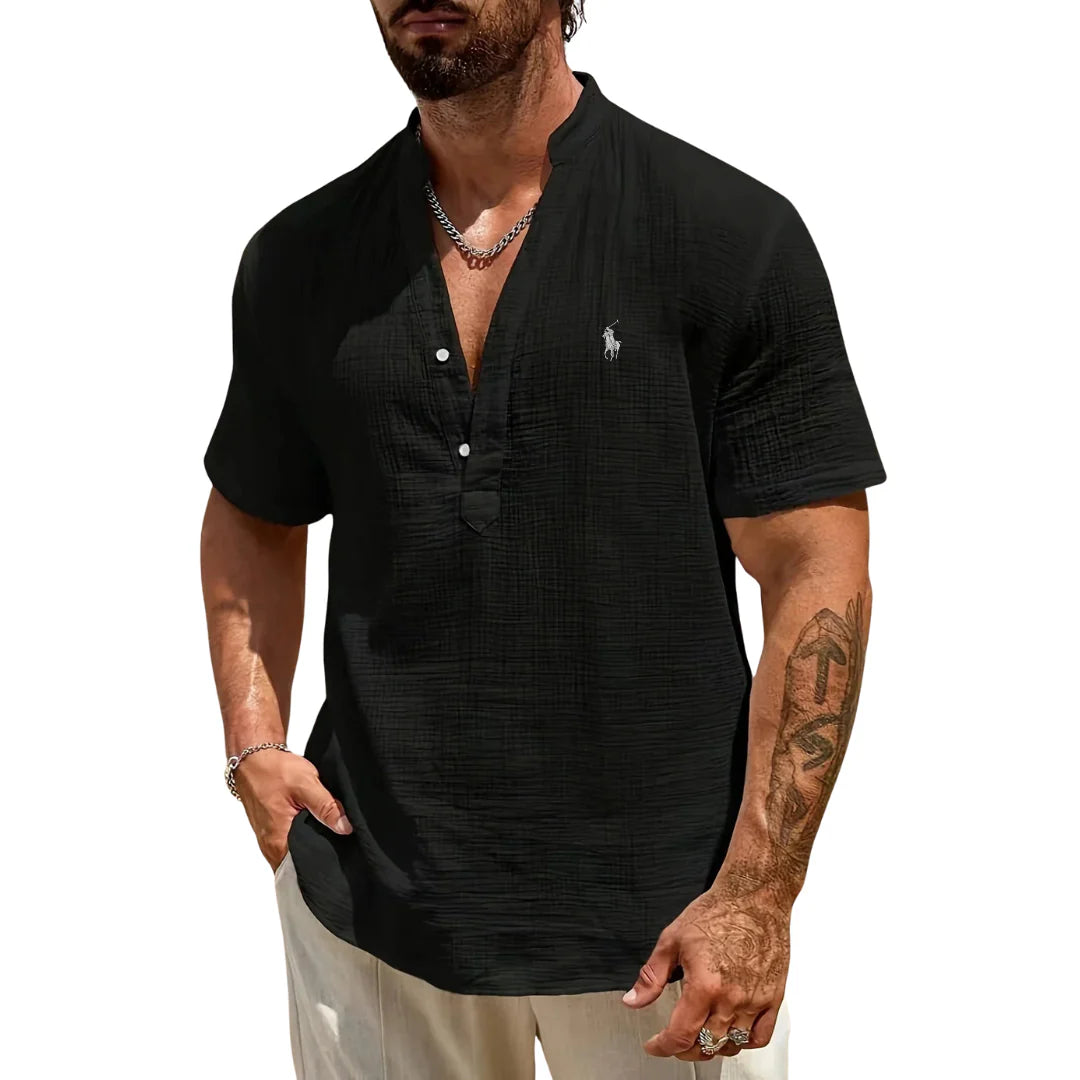 RL™ Men’s Casual V-Neck Button Shirt
