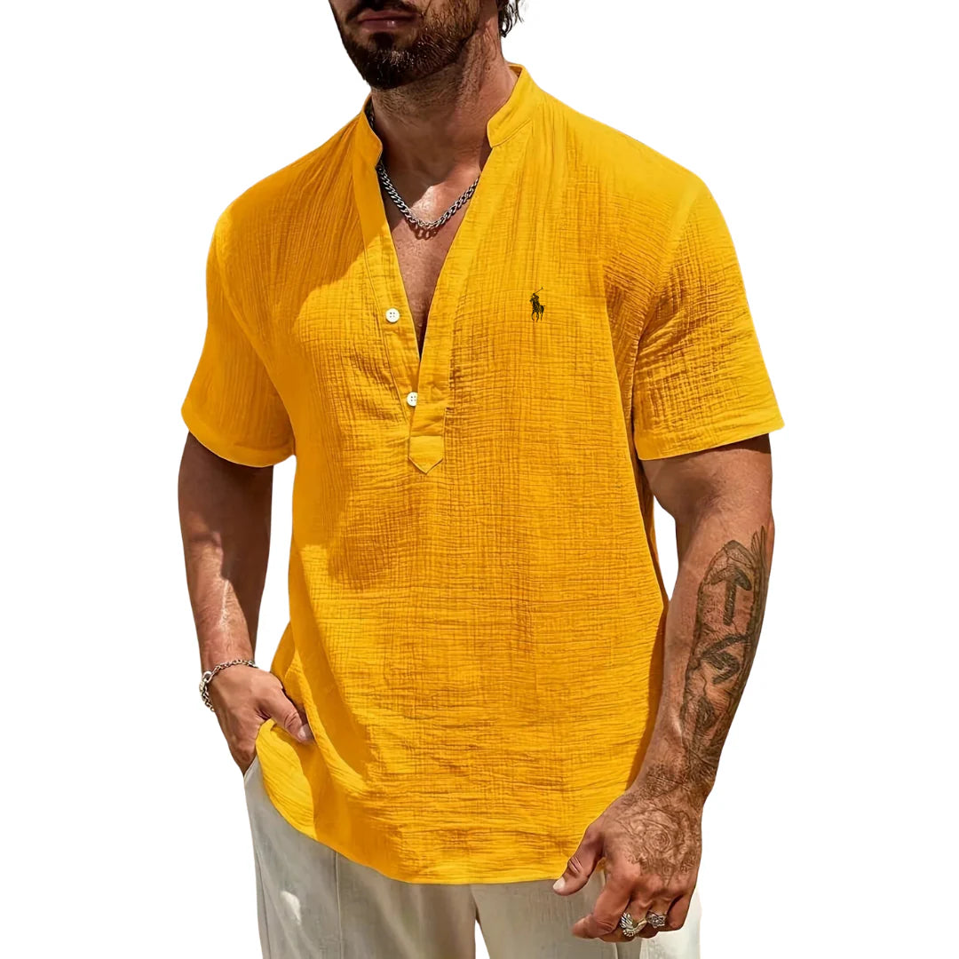 RL™ Men’s Casual V-Neck Button Shirt