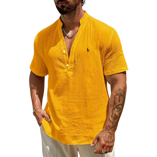 RL™ Men’s Casual V-Neck Button Shirt