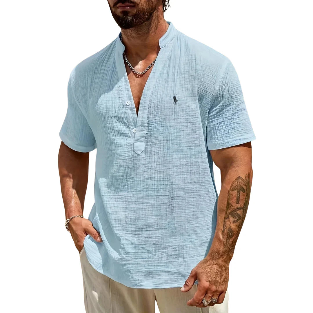 RL™ Men’s Casual V-Neck Button Shirt
