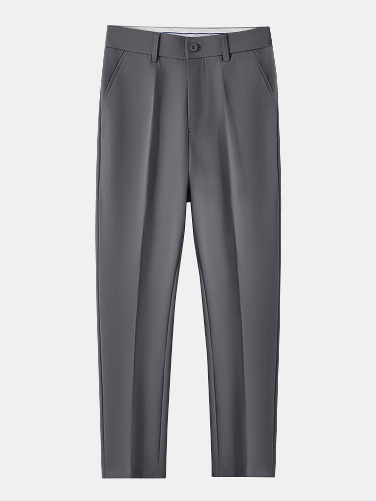 Textured Contrast Crew Neck Knit T-Shirt & Slim Fit Tapered Trousers