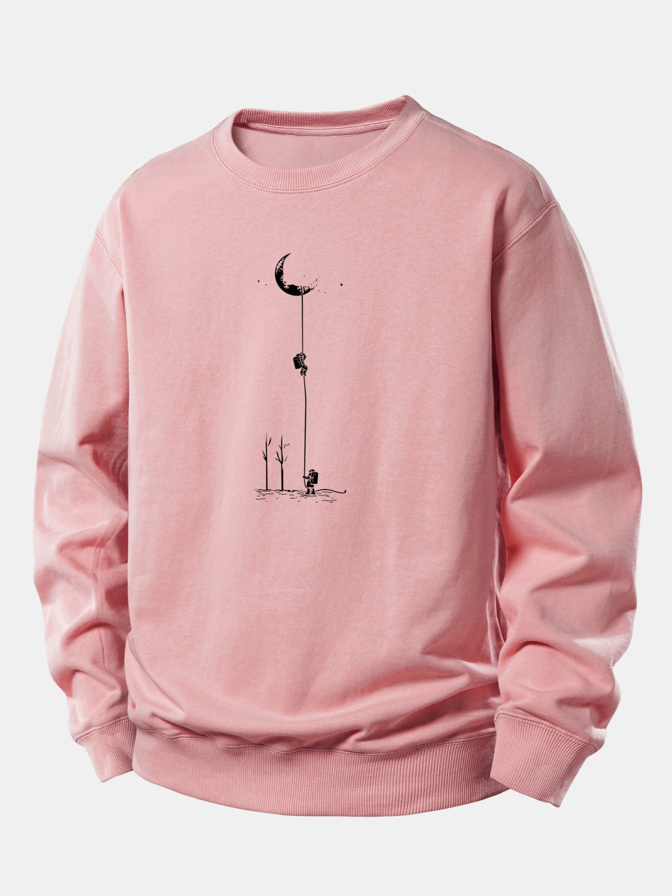 Lunar Astronaut Print Relax Fit Sweatshirt