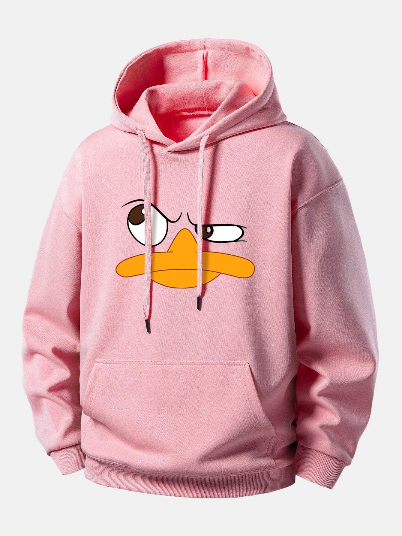 Emoji Duck Print Relax Fit Hoodie