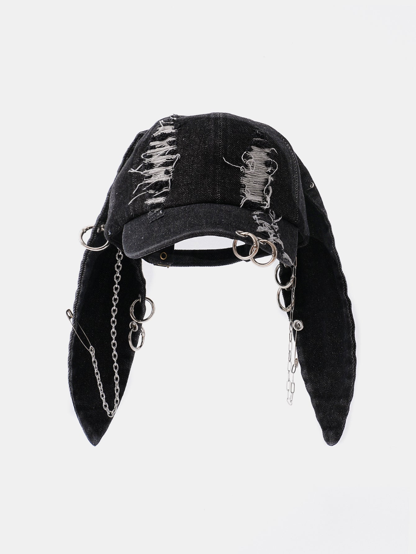 Punk Street Hip Hop Style Distressed Rabbit Ear Baseball Cap