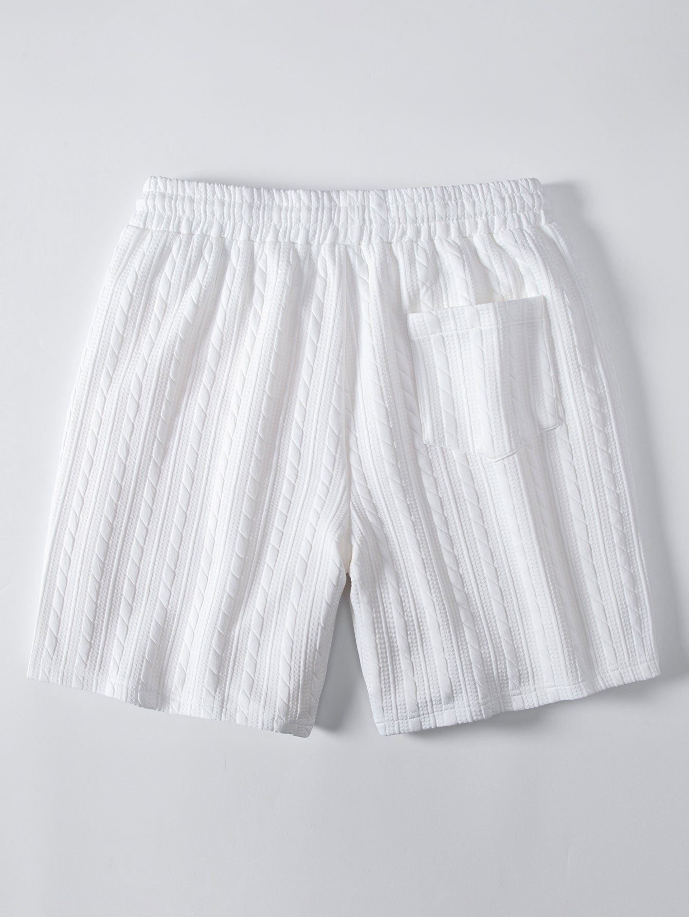 Relax Fit Twisted Jacquard T-Shirt & Twisted Jacquard Drawstring Shorts