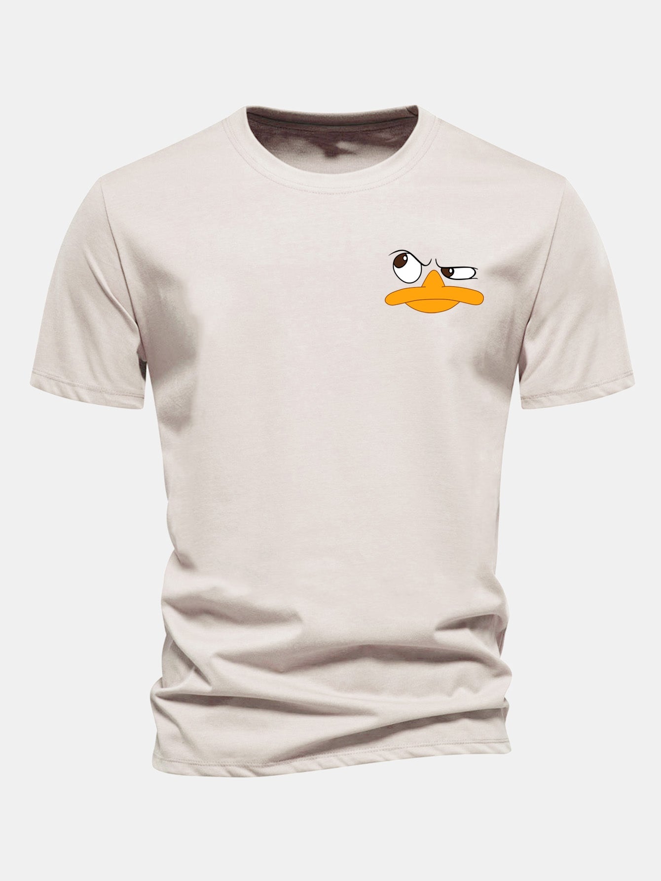 Regular Fit Duck Print Cotton T-Shirt