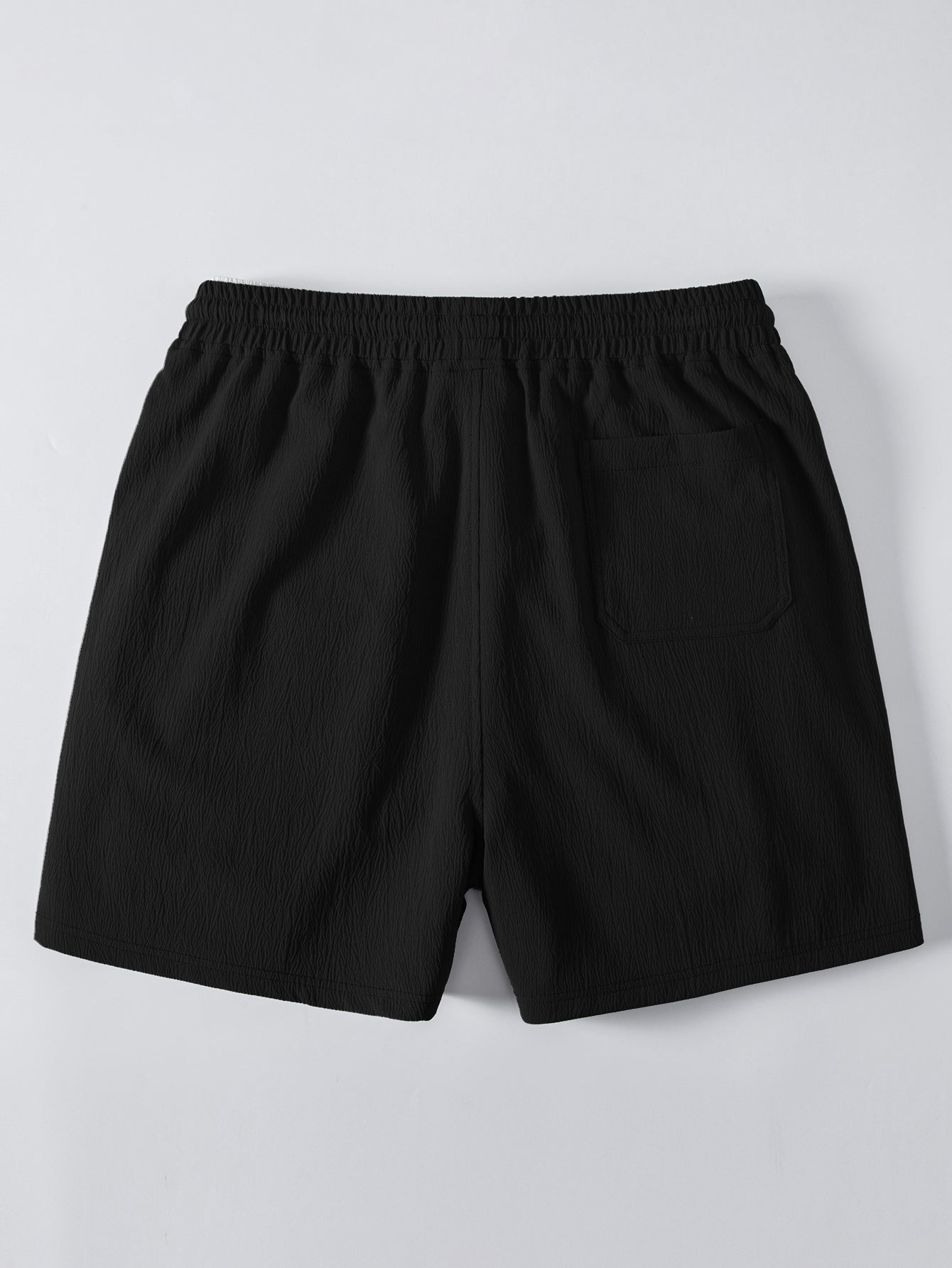 Crinkle Textured Drawstring 5" Shorts