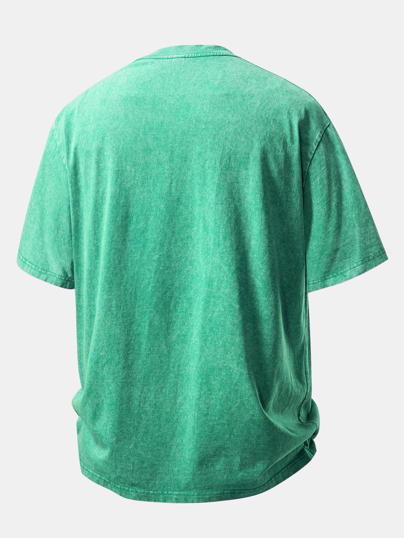 Basic Washed Distressed Drop Shoulder Oversize T-Shirt