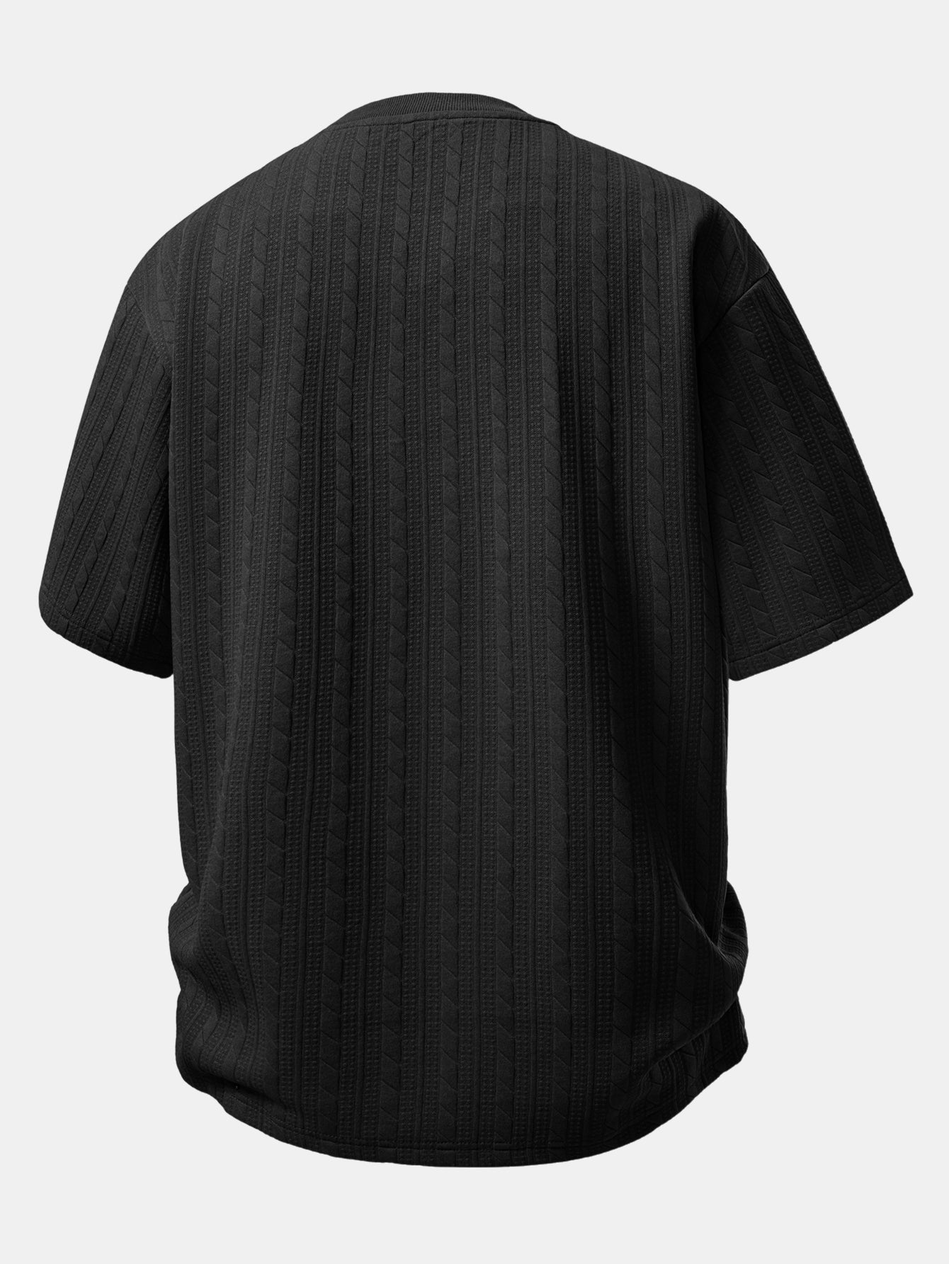 Relax Fit Twisted Jacquard T-Shirt & Twisted Jacquard Drawstring Shorts