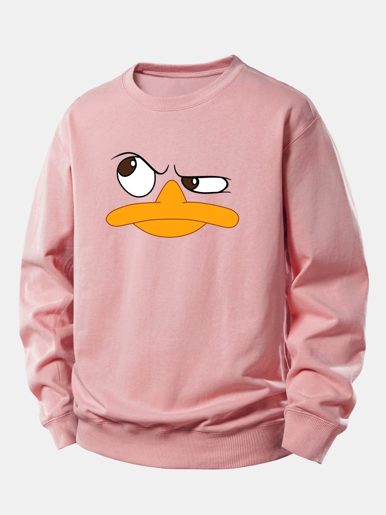 Emoji Duck Print Relax Fit Sweatshirt