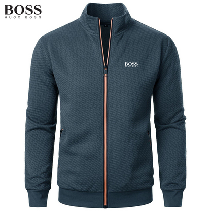 Colorful Stand Collar Zipper Jacket