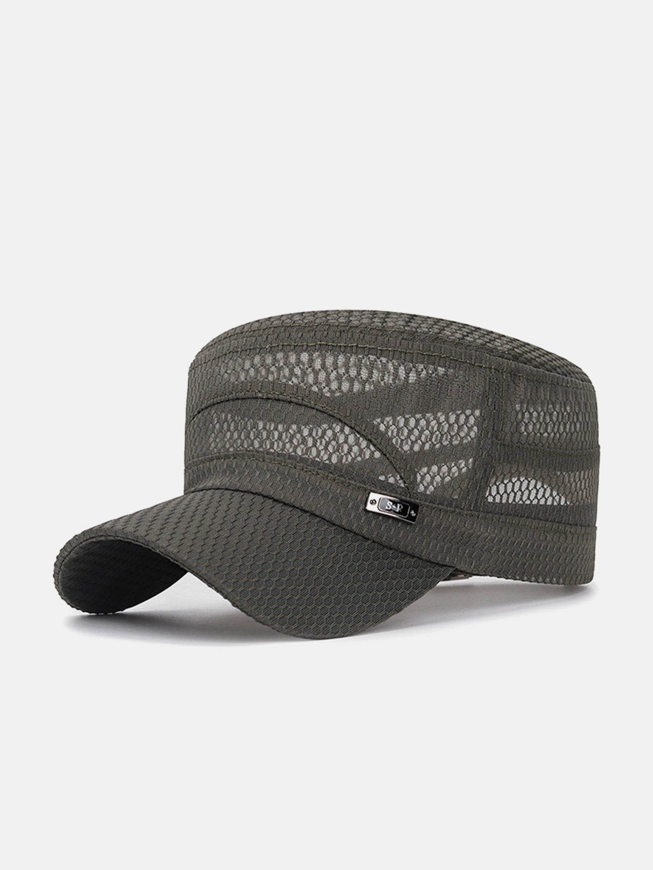Summer Flat Cap Breathable Mesh Sun Hat For Outdoor Casual Wear