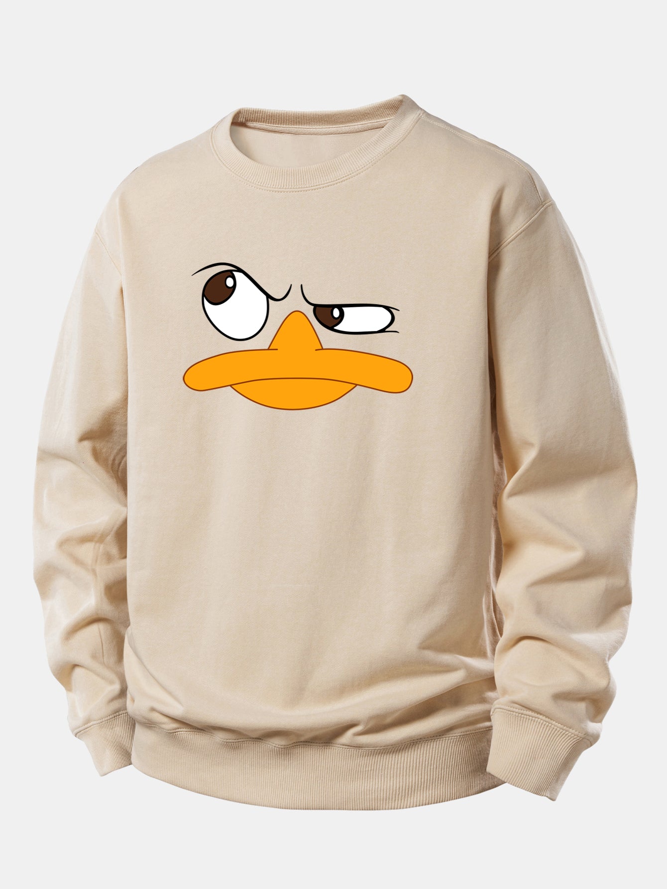 Emoji Duck Print Relax Fit Sweatshirt