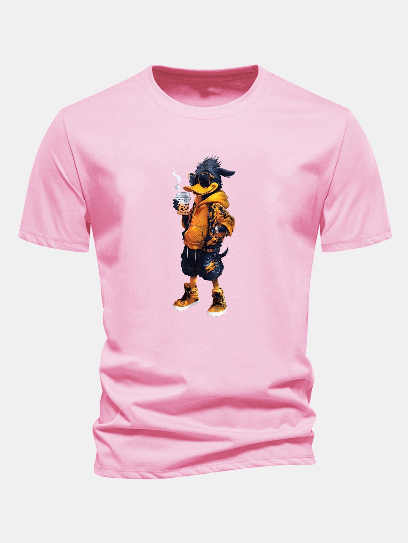 Regular Fit Carton Duck Print Cotton T-Shirt