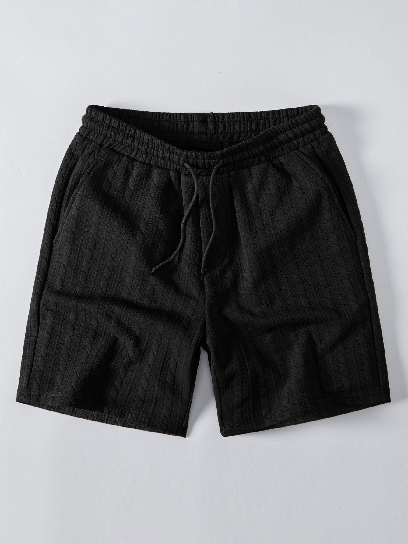 Relax Fit Twisted Jacquard T-Shirt & Twisted Jacquard Drawstring Shorts