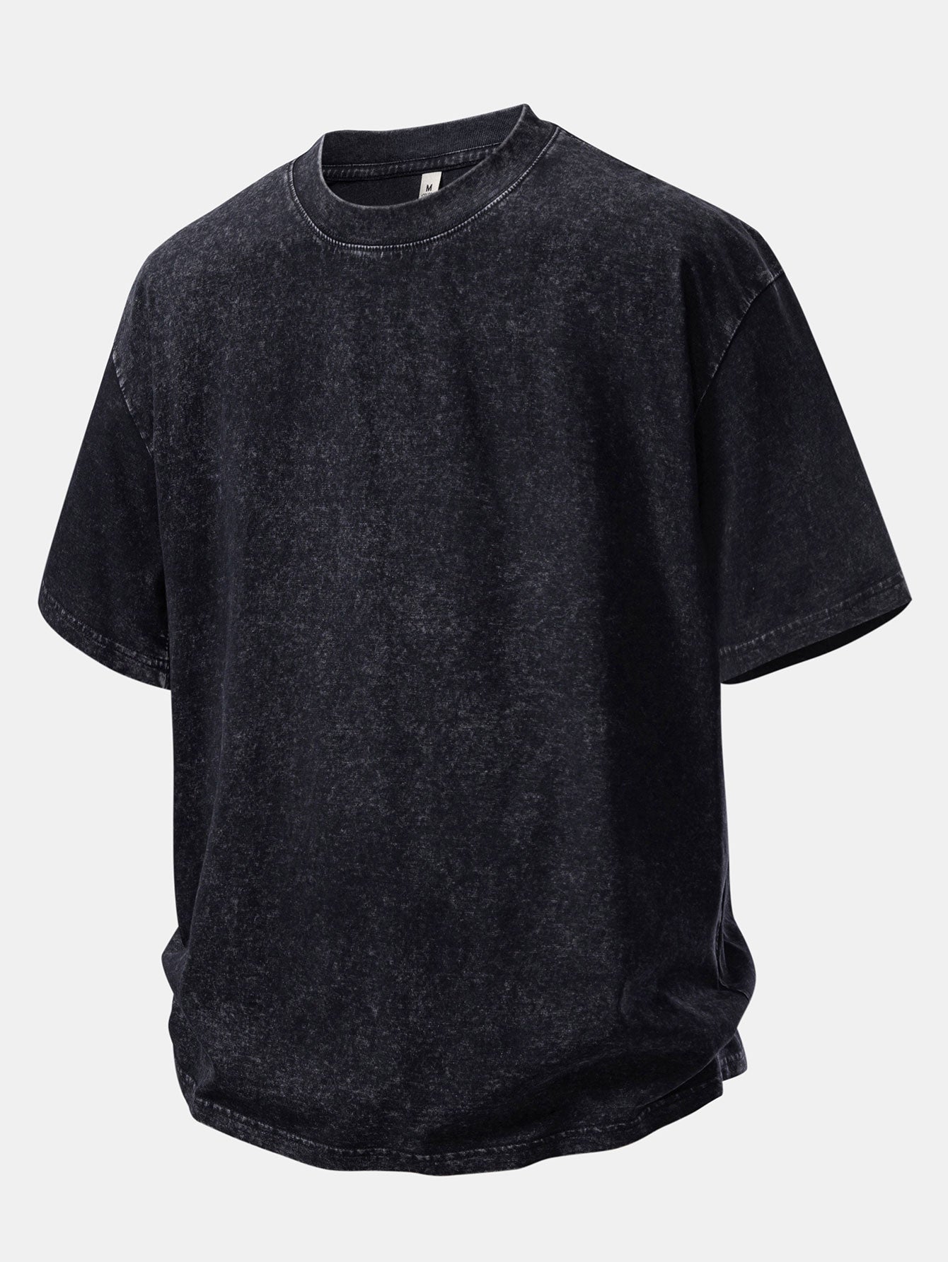 Basic Washed Distressed Drop Shoulder Oversize T-Shirt