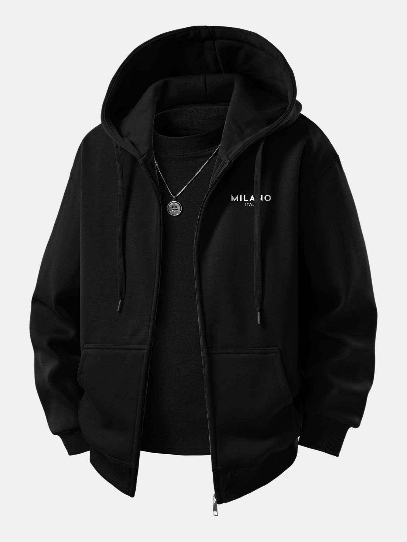 Milano Print Zip-Up Hoodie