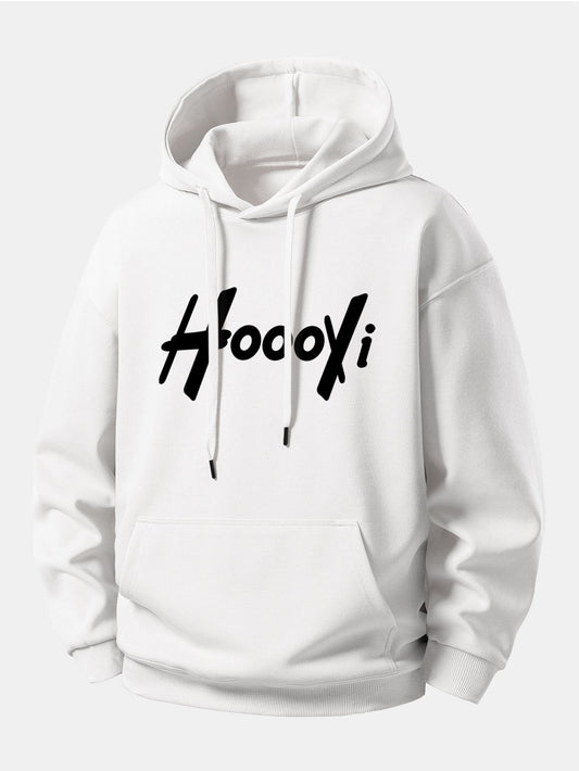 Hoooyi Print Relax Fit Hoodie