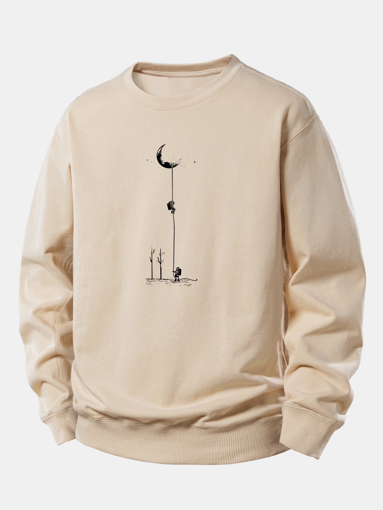 Lunar Astronaut Print Relax Fit Sweatshirt