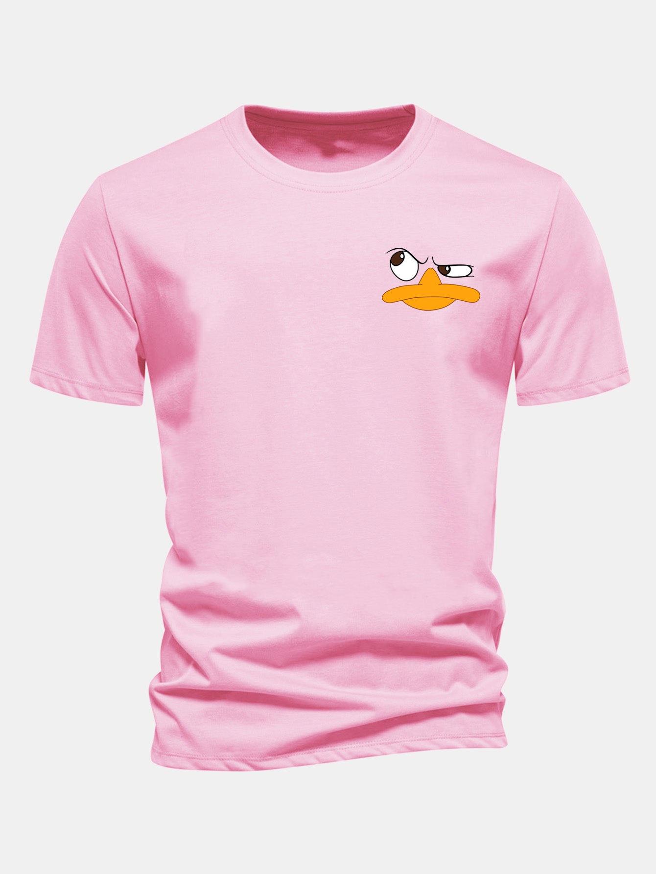 Regular Fit Duck Print Cotton T-Shirt