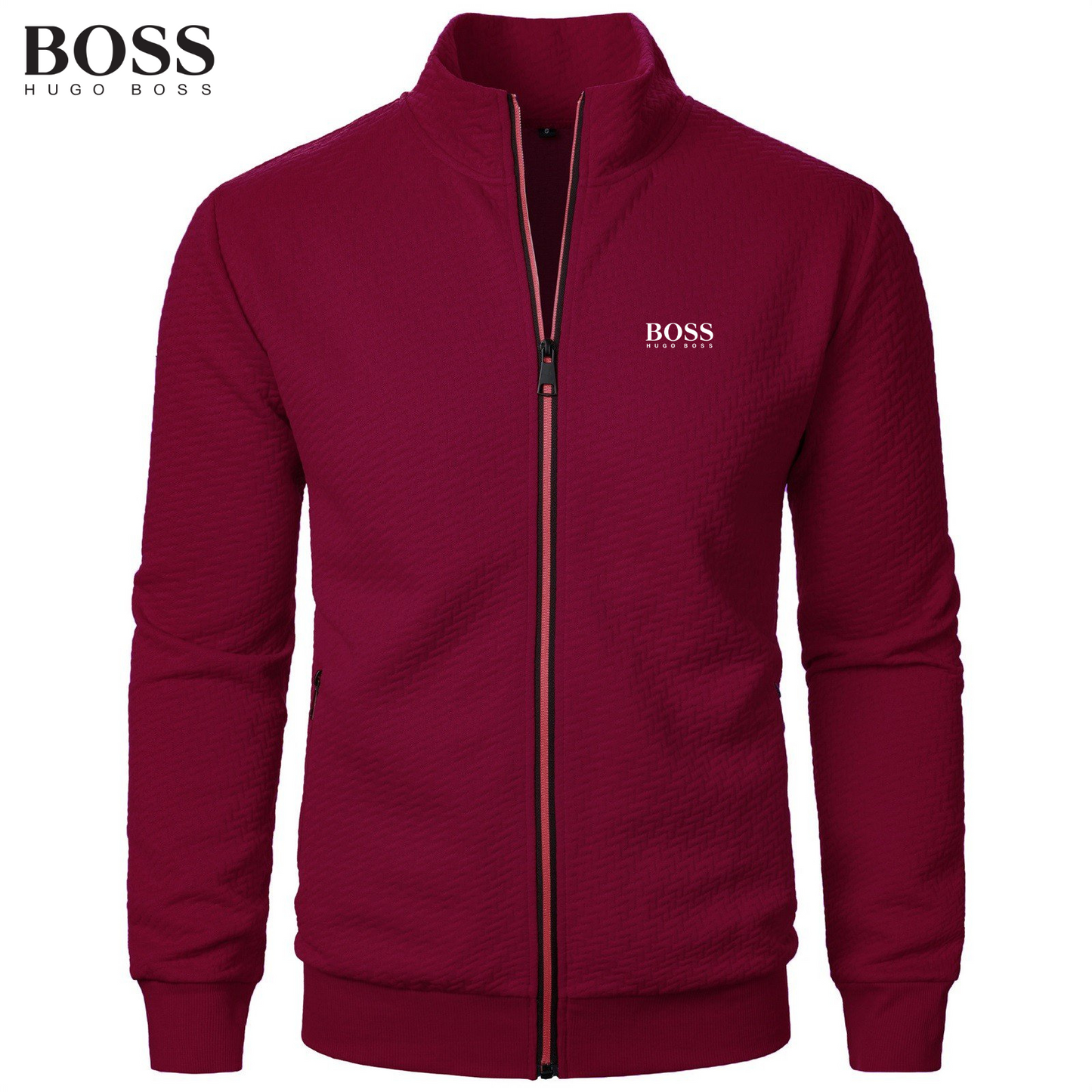 Colorful Stand Collar Zipper Jacket