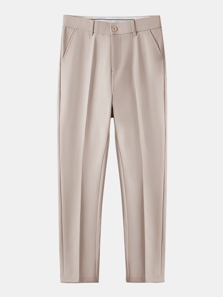 Geometric Jacquard Johnny Collar Polo & Slim Fit Tapered Trousers