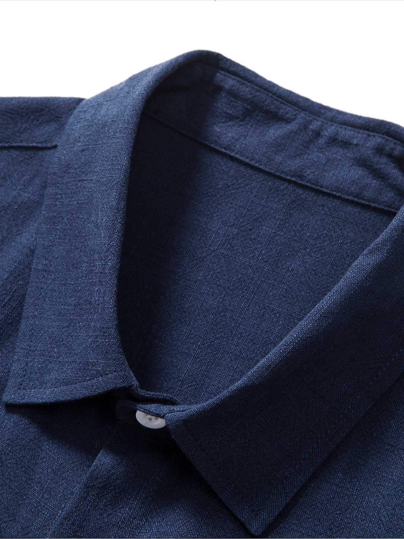 Linen Rayon Blend Button Up Shirt & Crinkle Textured Drawstring 5" Shorts