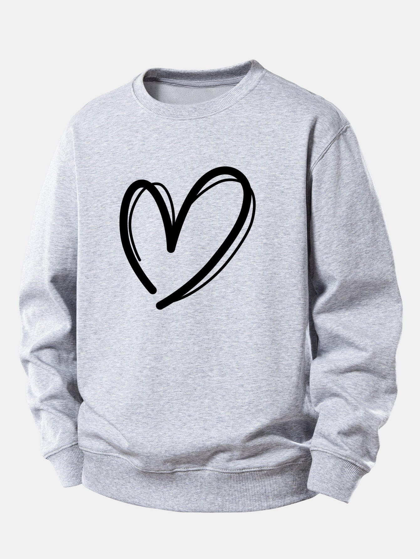 Heart Print Relax Fit Sweatshirt