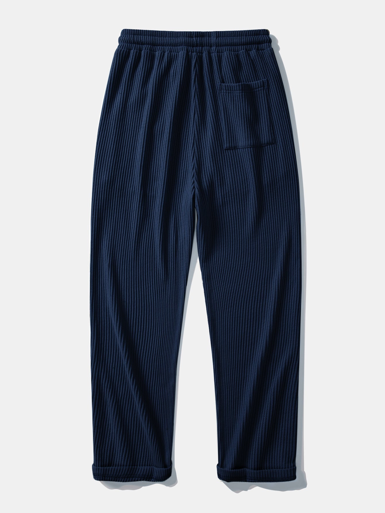 Contrast Waffle T-Shirt With Pocket & Drawstring Knitted Waffle Pants