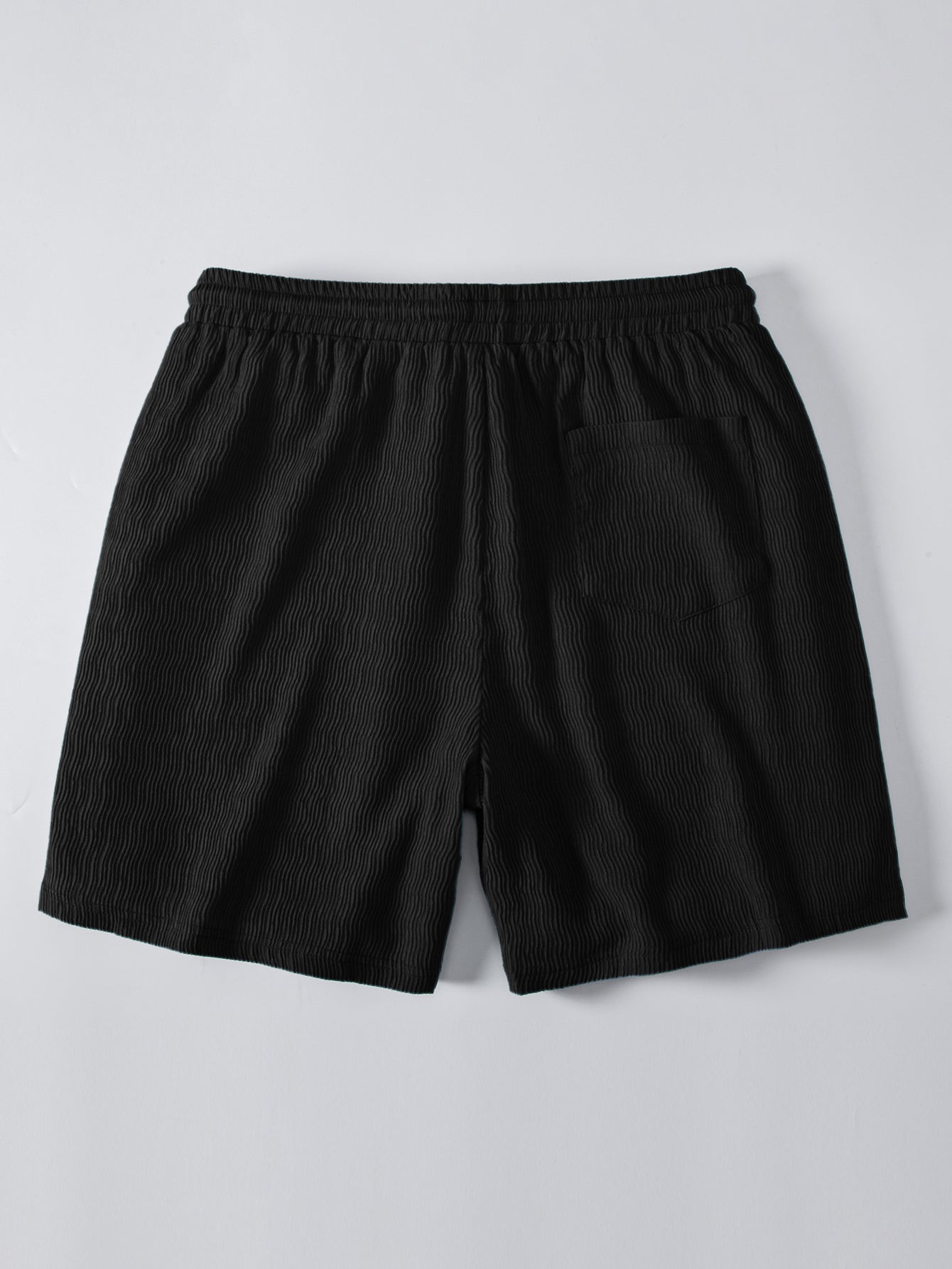 Textured Seersucker Short Sleeve Shirt & Drawstring Shorts Set