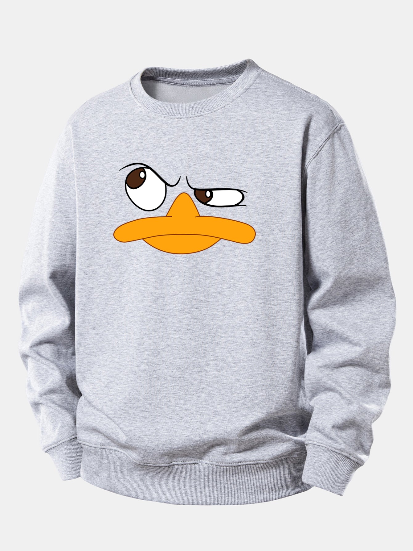 Emoji Duck Print Relax Fit Sweatshirt
