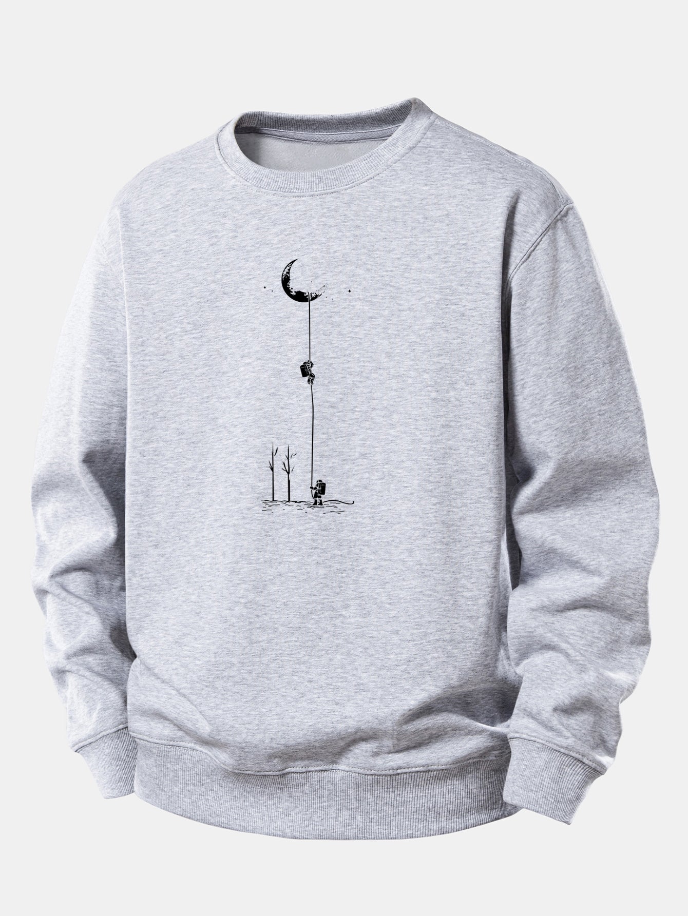 Lunar Astronaut Print Relax Fit Sweatshirt