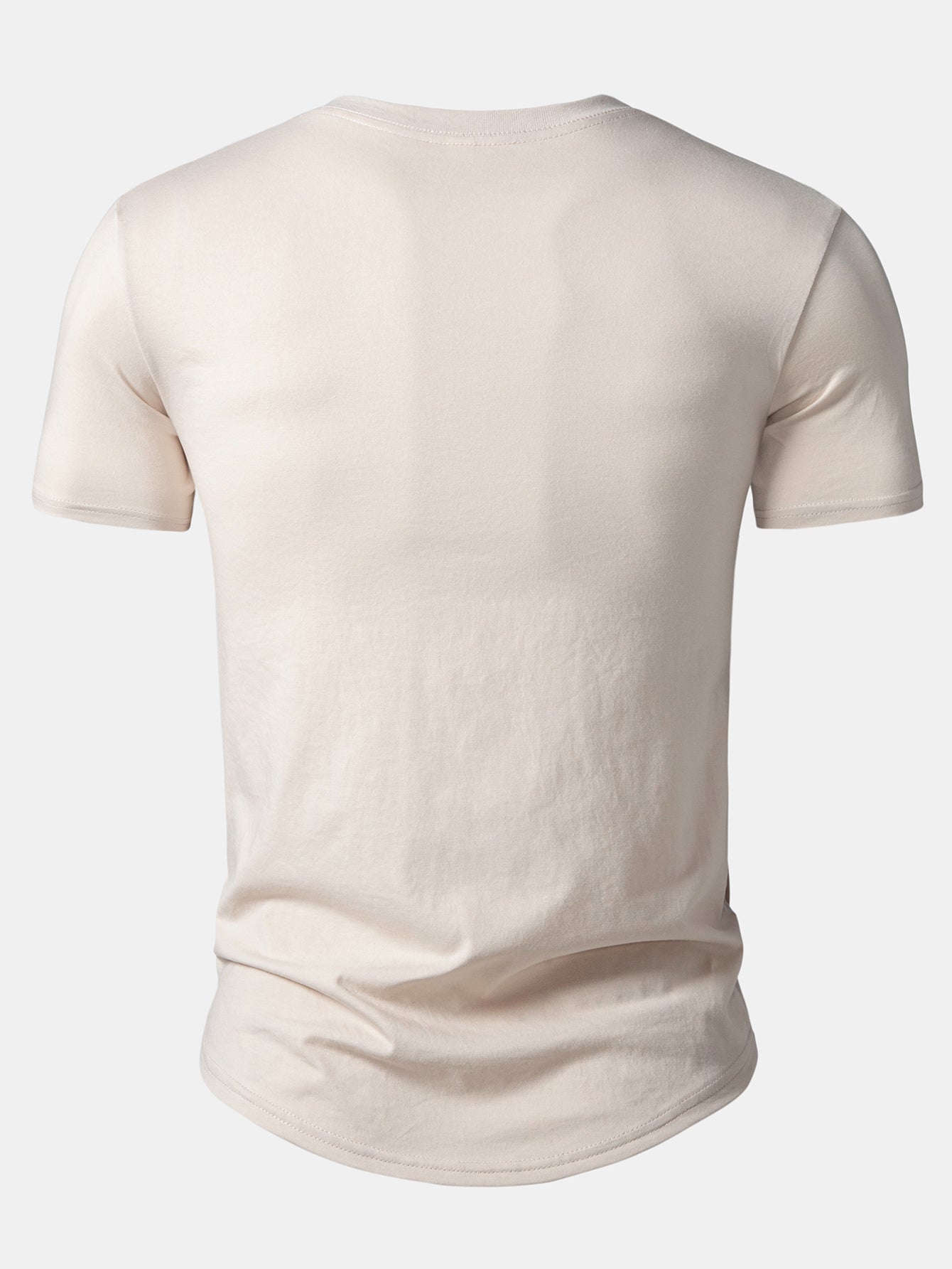 5 Pieces Basic Cotton Arc Hem T-Shirts
