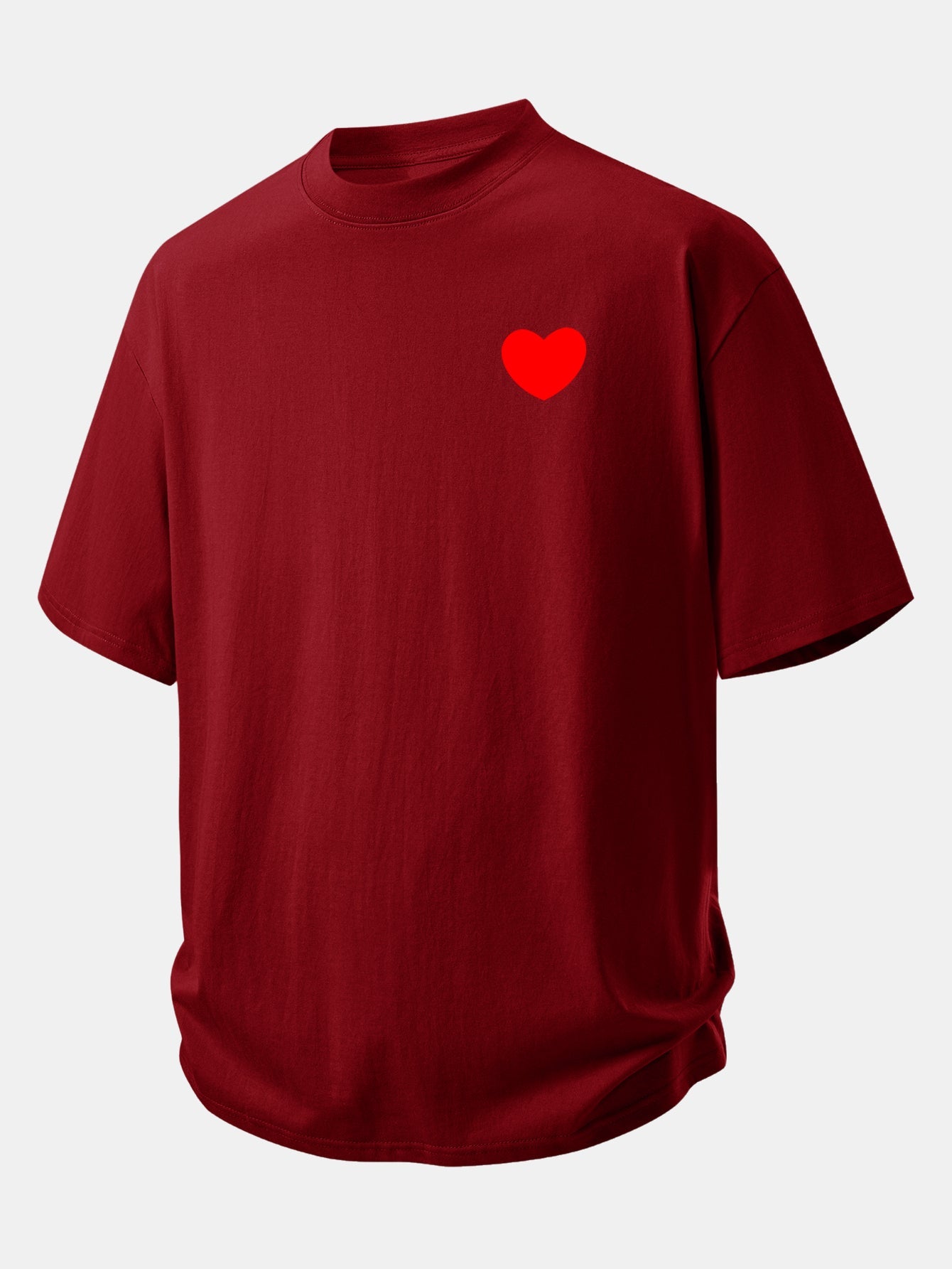 Relax Fit Heart Print Cotton T-Shirt