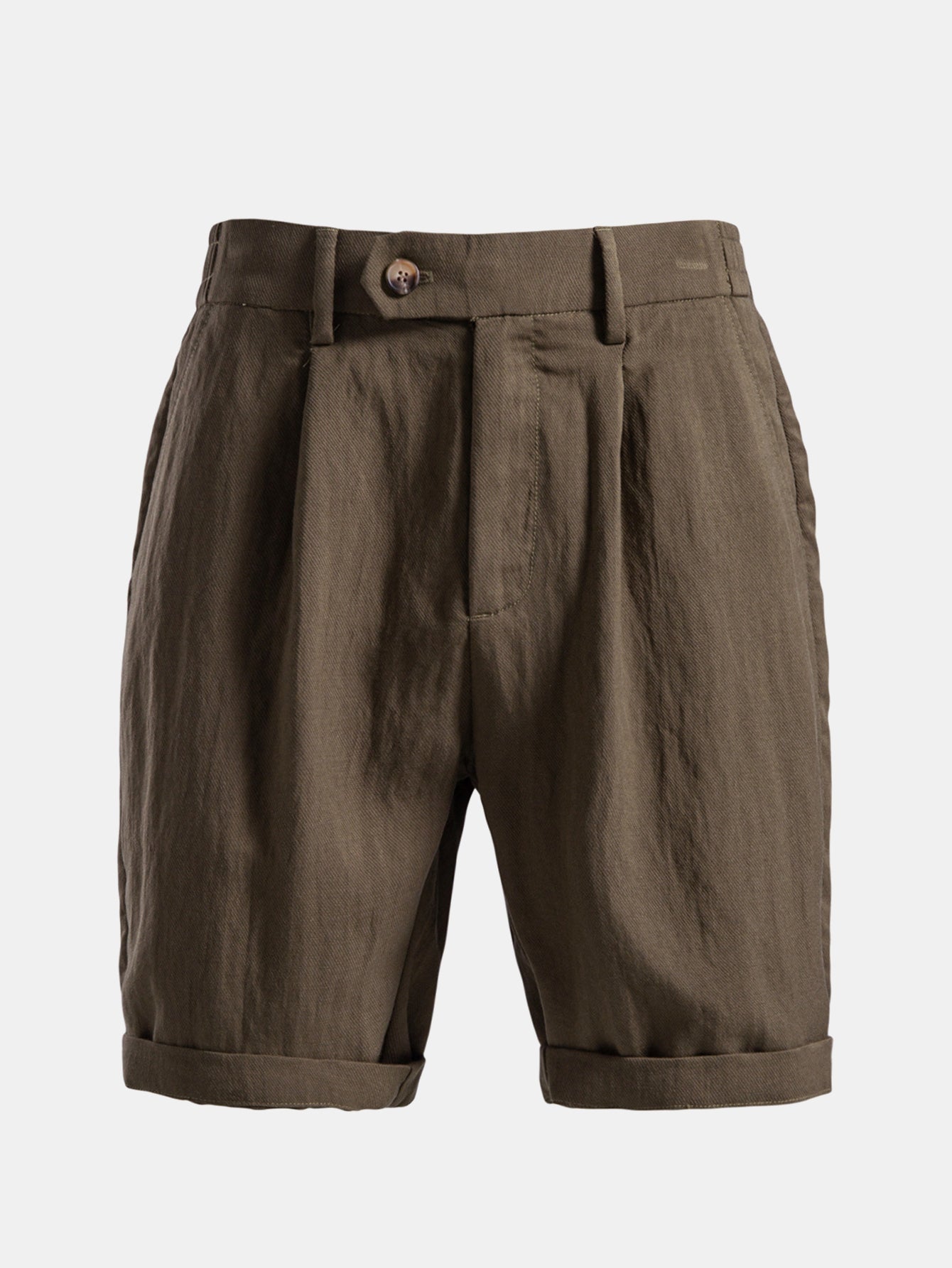 Relaxed Pleated Tailored Shorts