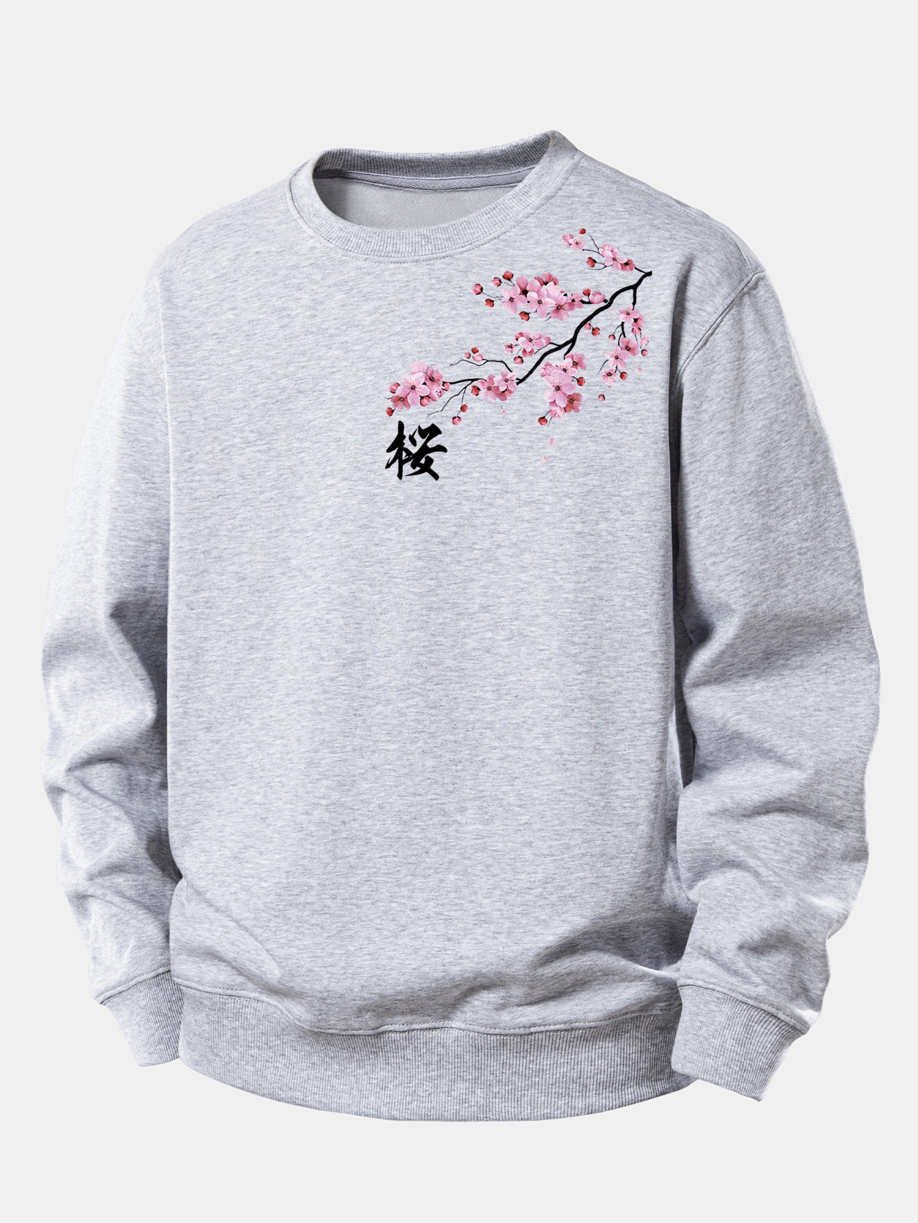 Cherry Blossoms Print Relax Fit Sweatshirt