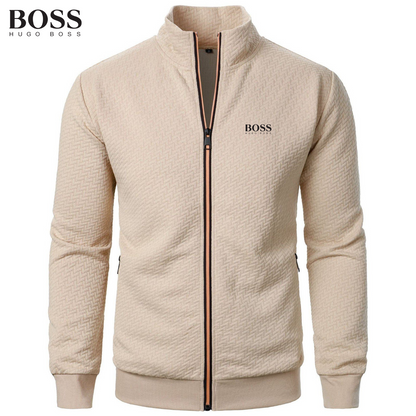 Colorful Stand Collar Zipper Jacket