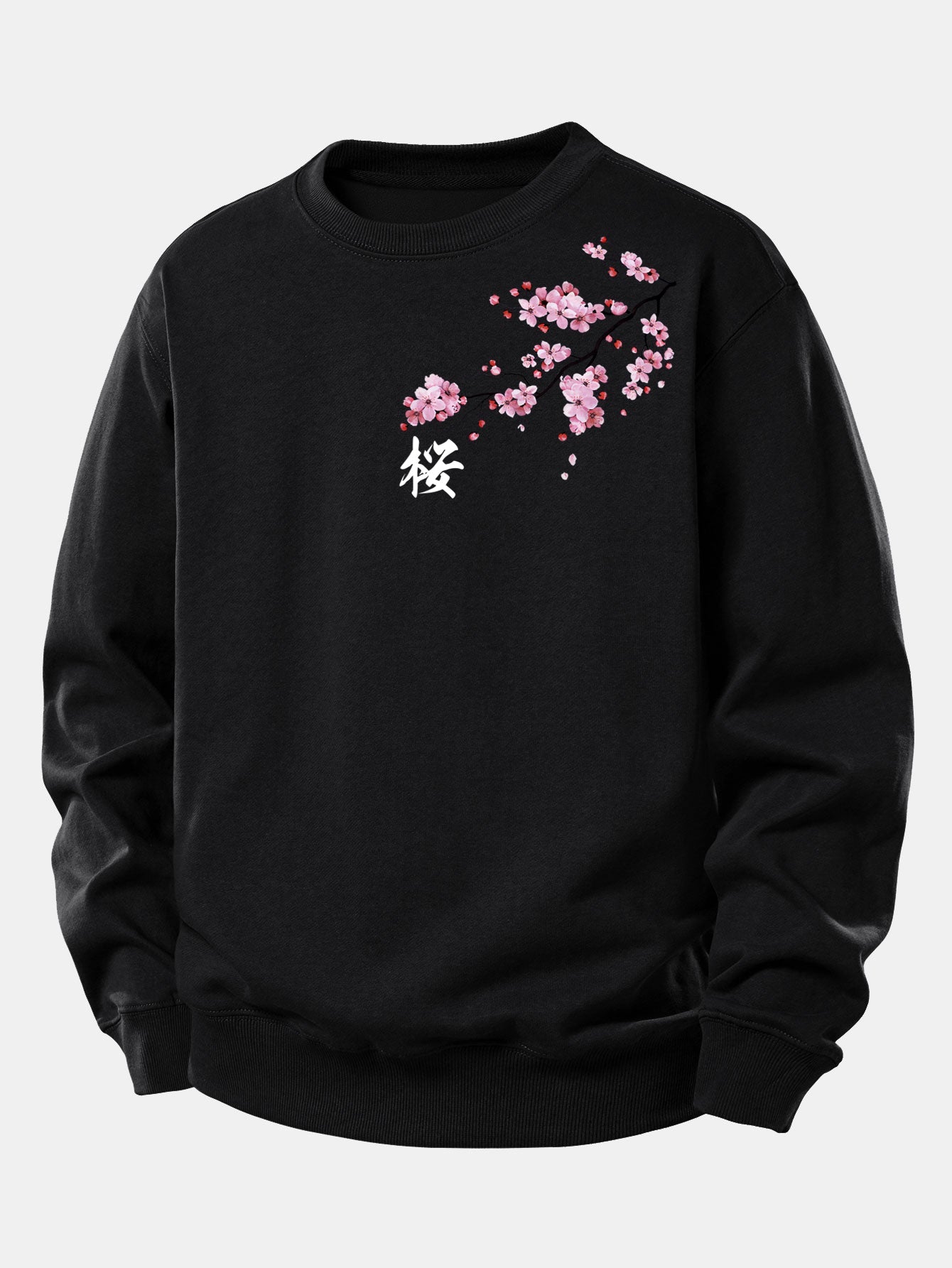 Cherry Blossoms Print Relax Fit Sweatshirt