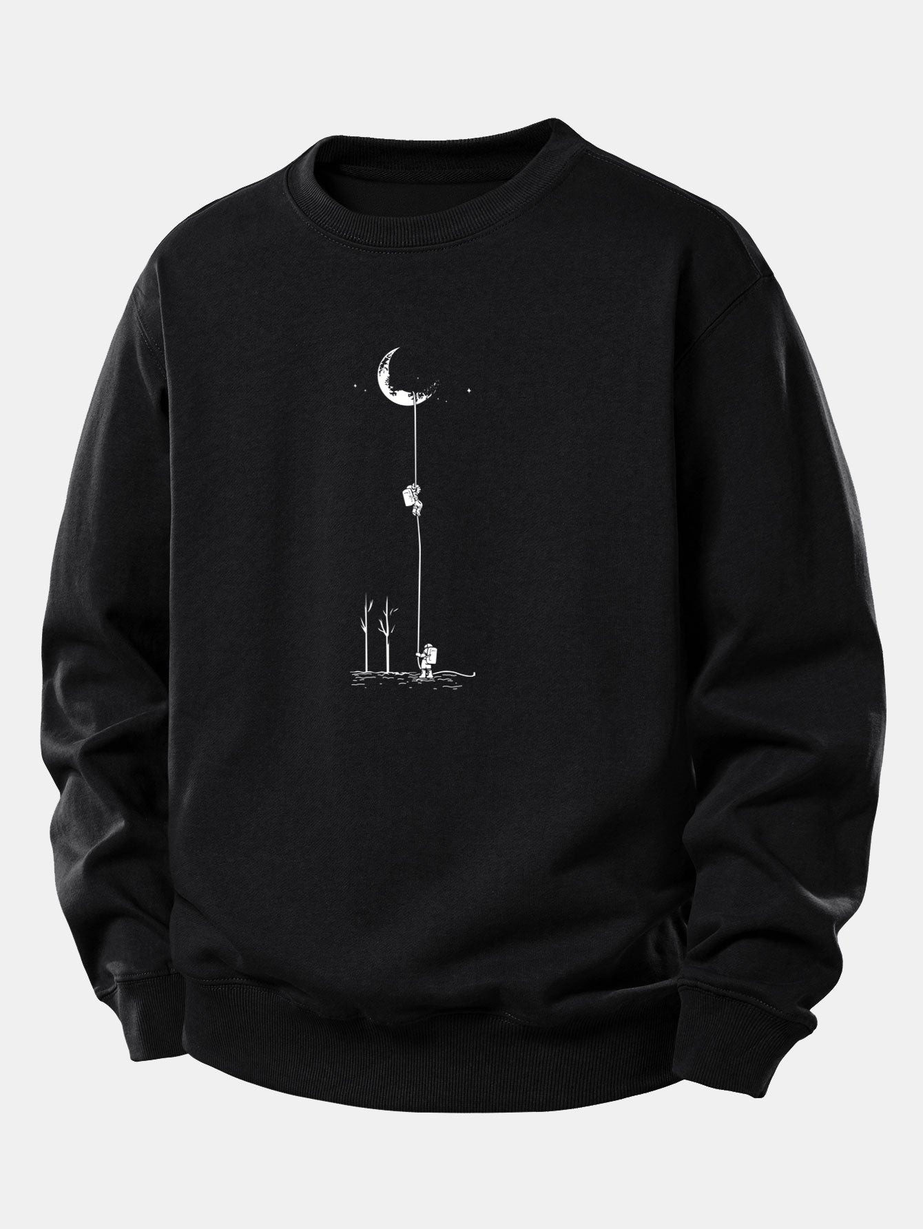 Lunar Astronaut Print Relax Fit Sweatshirt