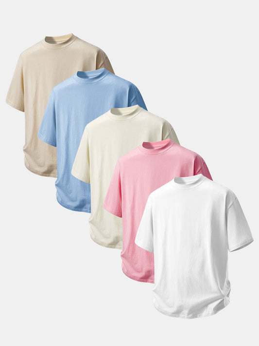 5 Pieces Relax Fit Cotton T-Shirt